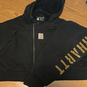 Carhartt Black Full-Zip Hoodie with Logo